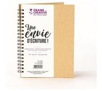 Carnet Kraft Spirales Papier blanc et pois 130 x 180 cm