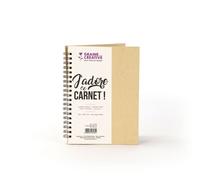 Carnet kraft à spirales - Papier noir - 18 x 13 cm