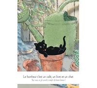 Carnet Le bonheur c'est un café, un livre et un chat