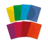 Carnet liderpapel 360 couverture en plastique a4 48 feuilles 90 g/m² ligné n°46 couleurs assorties