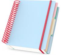 Carnet Ligné A5 - Cahier Spirale Bleu - 90gsm Papier Ligné Cahier A5-240 Pages/120 Feuilles Bloc Note - 16.3x20.5cm Carnet De Notes A5 - Notebook De Voyage Couverture Souple Et Spirale