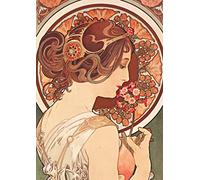 Carnet ligné Affiche Mucha, La Primevère