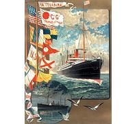 Carnet ligné Affiche Paquebot La Touraine