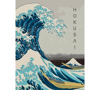 Carnet ligné de format moyen de 17x22 cm avec illustration japonaise de la vague de Kanagawa par Hokusai: 96 pages - 48 feuilles