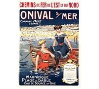 Carnet ligné ligné Affiche Chemins de fer Onival-Sur-Mer - Collectif - Hachette Bnf - broché - Livre