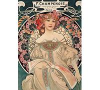 Carnet ligné ligné Affiche Mucha, Imprimerie Champenois