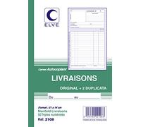 CARNET 'LIVRAISONS' 210X140 50/3+0 (par 10)