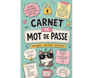 Carnet Mot de Passe Format de Poche Humoristique: Répertoire Alphabétique pour Identifiants, Emails et Sites Internet - Format 6x9 pouces - Intérieur ... cadeau entre amis ou famille - Design drôle