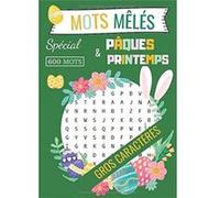 Carnet Mots Mêlés Pâques & Printemps - Gros Caractères - 40 grilles & 600 mots (52 pages) - 17x25cm aucun (Auteur)