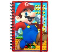 Carnet - Nintendo - Super Mario 3D - A5 - Couverture rigide - Élastique rouge