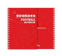 Carnet Notes pour Entraîneurs de Football, Presse-papiers pour Entraîneurs de Football, 14,7 X 20,8 Cm, Matériau Durable, Idéal la Planification et la Stratégie, 142 Feuilles(Red)
