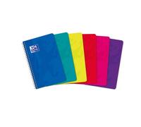 Carnet Oxford Color Life 11x17cm petits carreaux 5mm 100 pages reliure spirale couverture carte coloris assortis