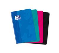 Carnet Oxford color life 9x14cm petits carreaux 5mm 192 pages brochées couverture carte coloris assortis