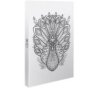 Ceanothe TRUN Carnet Photos Paon à colorier 200 Pages - Vierge Format A5 - Livre Photo Personnalisable pour Photos, Croquis, Dessins - Couverture à colorier - Fabriqué en France,200