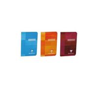 Clairefontaine Carnet agrafé 3582C – 7,5×12 cm, 48 p., petits carreaux, 90 g, pelliculé