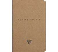 Carnet piqûre textile Clairefontaine Flying Spirit Kraft 11 x 17 cm 96 pages Marron Marron G