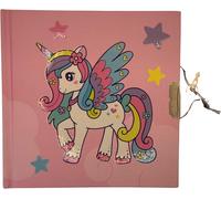 Carnet Pour Fille Et Garçon. Petit Carnet De Voyage 135 X 135 Mm Avec Cadenas. Joli Cadeau D'anniversaire Et De Noël. Journal Secret Mignon (Licorne)