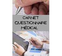 Carnet questionnaire médical: anamnèse médical des patients au cabinet