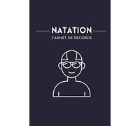 Carnet Records de Natation: journal pour enregistrer ses temps (200 records) - Bleu