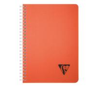 Carnet reliure intégrale Linicolor ESSENCE A5 180 pages petits carreaux couverture plastique polypropyène rainuré - Rouge garance
