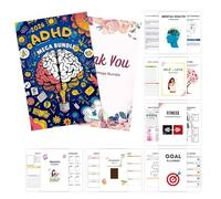 Carnet repas - Agenda journalier 2026 | 7-en-1 bloc calendaire | 300 pages polyvalent outil auto-gestion, suivi sportif, objectifs, relevé lectures, cahier étudiant