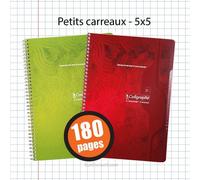 Carnet Répertoire Spirale 21x29,7 Petits Carreaux 5x5 100p Calligraphe