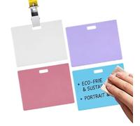 Carnet Réutilisable - 4 Pièces Badge Silicone Petit Tableau Blanc - Carnet Tableau Blanc,Pour Infirmière Enseignant Médecin Salle De ole Hôpital Pharmacie Clinique Laboratoire Garderie