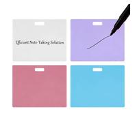Carnet Réutilisable,Lot De 4 Badges Tableau Blanc En Silicone - Tablette D'Écriture Réutilisable - Pour Infirmière Enseignant Médecin Salle De ole Hôpital Pharmacie Clinique Laboratoire Garde