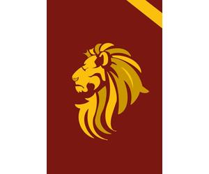 Carnet Rouge et Or - Lion Apprenti sorcier: Cahier rouge apprenti sorcier