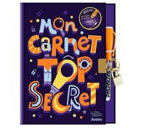 Carnet secret - Ma papeterie créative - Mon carnet top secret - Cadenas à code - Stylo à encre invisible