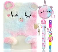 Carnet Secret Pour Fille, Agenda Secret Avec Cadenas, Journal De Voyage Scolaire En Peluche, Carnet Privé Avec Stylo Multicolore, Cadeau Pour Les Filles De 3 À 12 Ans