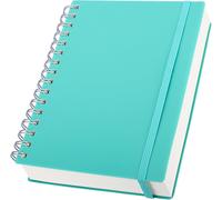 Carnet Spirale A5-1 Pièce Bleu Lac Cahier Ligné - Bloc Note A5 15.5x20.9cm - 300 Pages/150 Feuilles Carnet De Voyage - 100gsm Carnet Ligné - Notebook À Couverture Plastique