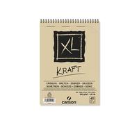 CANSON XL Kraft - Album 40 feuilles de papier kraft ligné et coloré A5 90g/m²