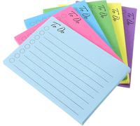 Carnets à autocollants (lot de 6), notes adhésives colorées, carnets de poche, Post it, blocs notes