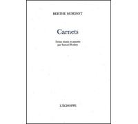 Carnets - Berthe Morisot - L'echoppe Eds De - broché - Essai