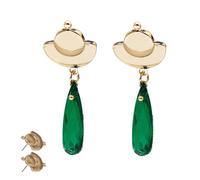 Carnets De L'Apothicaire Boucles D'oreilles, Accessoires Cosplay Figurine, Bijoux En Pierres Vertes Earrings, Anime Apothecary Diaries Merch