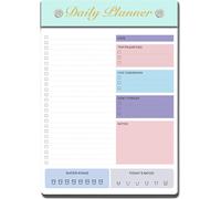Carnets de notes agenda journalier, Task Checklist Planner, Planificateur de gestion du temps, To Do Listen, Top Prjorities, Pour demain, Ne pas oublier,Notes, Prise d'eau, Humeur du jour,80 feuilles