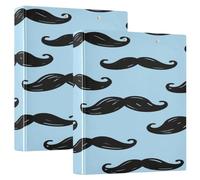 Carnets de reliure à 3 anneaux avec porte-bloc Motif barbe Bleu 3,8 cm