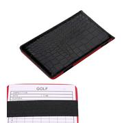 Carnets de score de golf - Porte-carte de score de golf | Journal de poche de golf | Carnet de notes de golf en cuir synthétique avec 2 cartes de score | Carnet de bord de golf, gadget de golf pour