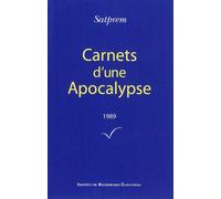 Carnets d'une apocalypse 1989 - Satprem - Institut De Recherches Evolutives - broché - Livre