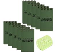 Carnets Étanches, 10pcs Bloc-Notes À Spirale Cahier Tactique Tout Temps, 3 X 5'' Imperméables Bloc Notes De Poche Top-Spiral Tampons Avec Grille Pour Activités De Plein Air Enregistrement