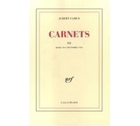 Carnets Mars 1951 - Décembre 1959 - Albert Camus - Gallimard - broché - Essai