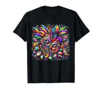 Carneval-Kostüm Ersatz Partner Lustig Maske Mardi Gras Crew T-Shirt