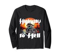 Carneval Motorrad Rocker Trikot Sprinch Hell Tod Top Manche Longue