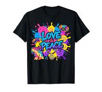 Carnevalkostüm Ersatz Partner Love Peace Flower Power Hippie T-Shirt