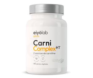 CARNI COMPLEX HT | 2 Sources : L-Carnitine Tartrate + ALCAR | Energie - Sèche - Récupération | Pre-workout sans Pipérine, sans Caféine ni Stéarate de Magnésium | Eiyolab