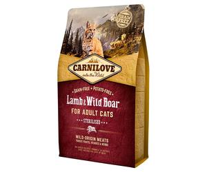 Carnilove 512317 Croquette Pour Chat 2 Kg Sanglier, Agneau