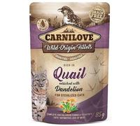 CARNILOVE - Caille & Pissenlit Pâtée pour Chats stérilisés - 24 x 85g