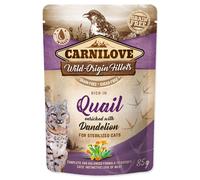 CARNILOVE Castrat pour chat riche en caille et enrichi en pissenlit 85 g