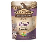 Carnilove Cat Pouch Caille avec Pissenlit 85gx24
